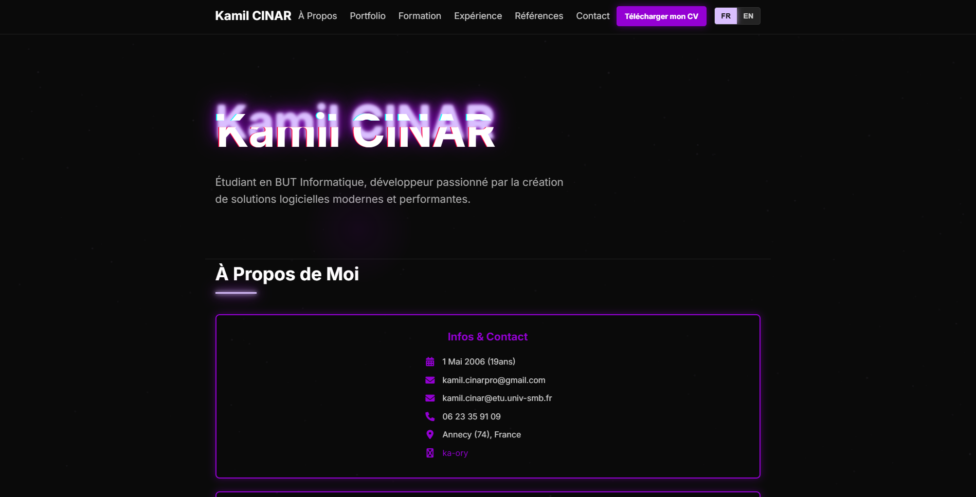 Projet Portfolio